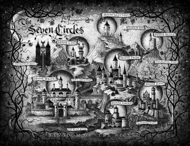 The Seven Circles of Hell map (Kingdom of the Wicked)